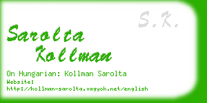 sarolta kollman business card